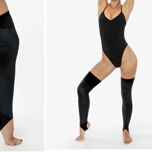 NEW! Los Angeles Apparel velvet thigh sock stirrup